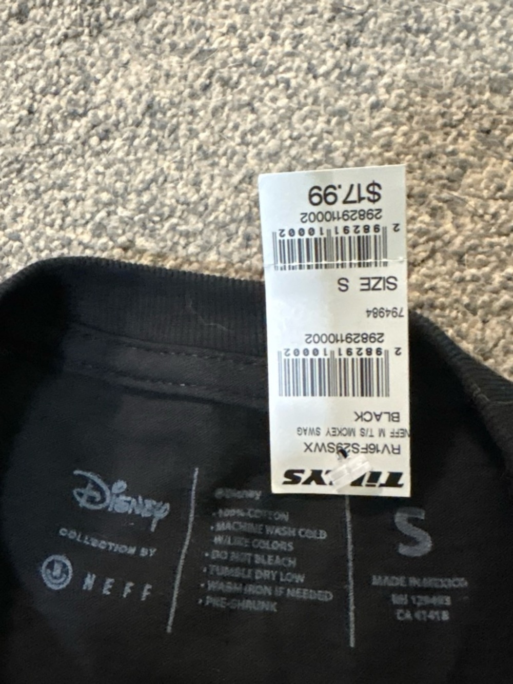 Disney Black Mickey Graphic Short Sleeve Tee - Picture 2 of 3